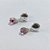 BRINCO FOLHEADO A PRATA COM 50 MILÉSIMOS + VERNIZ DIAMOND - BRINCO DE PINO BASE REDONDA PEDRA ACRÍLICA ROSA 8MM - PRA1056 - Imagem 2