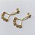 BRINCO FOLHEADO A OURO - BANHADO COM 5 MILÉSIMOS + VERNIZ DIAMOND - BRINCO DE PINO BASE FLOR COM ZIRCÔNIAS E LEQUE VAZADO COM ZIRCÔNIAS 40MM - OURO1442 - Imagem 2