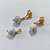 CONJUNTO FOLHEADO A OURO - BANHADO COM 5 MILÉSIMOS + VERNIZ DIAMOND - CONJUNTO (SEM CORRENTE) COM BRINCOS DE PINO E PINGENTE EM PEDRA NATURAL 10MM - OURO1452 - Imagem 2