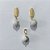 CONJUNTO FOLHEADO A OURO - BANHADO COM 5 MILÉSIMOS + VERNIZ DIAMOND - CONJUNTO (SEM CORRENTE) COM BRINCOS DE PINO E PINGENTE EM PEDRA NATURAL 10MM - OURO1453 - Imagem 1
