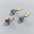 CONJUNTO FOLHEADO A OURO - BANHADO COM 5 MILÉSIMOS + VERNIZ DIAMOND - CONJUNTO (SEM CORRENTE) COM BRINCOS DE PINO E PINGENTE EM PEDRA NATURAL 10MM - OURO1453 - Imagem 2