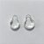 BRINCO FOLHEADO A PRATA COM 50 MILÉSIMOS + VERNIZ DIAMOND - BRINCO DE ARGOLA 7X17MM - PRA1070 - Imagem 1