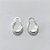 BRINCO FOLHEADO A PRATA COM 50 MILÉSIMOS + VERNIZ DIAMOND - BRINCO DE ARGOLA 7X15MM - PRA1071 - Imagem 1