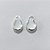 BRINCO FOLHEADO A PRATA COM 50 MILÉSIMOS + VERNIZ DIAMOND - BRINCO DE ARGOLA 7X15MM - PRA1072 - Imagem 1