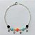 PULSEIRA FOLHEADA A PRATA COM 50 MILÉSIMOS + VERNIZ DIAMOND - PULSEIRA DUPLA COM ESFERAS COLORIDAS - TAM: 19CM - PRA1082 - Imagem 1