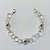 PULSEIRA FOLHEADA A PRATA COM 50 MILÉSIMOS + VERNIZ DIAMOND - PULSEIRA EM ELEMENTOS VAZADOS E ESFERAS - TAM: 18CM - PRA1085 - Imagem 1