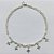 PULSEIRA FOLHEADA A PRATA COM 50 MILÉSIMOS + VERNIZ DIAMOND - PULSEIRA DUPLA COM PÉROLAS - TAM: 19CM - PRA1091 - Imagem 1