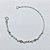 PULSEIRA FOLHEADA A PRATA COM 50 MILÉSIMOS + VERNIZ DIAMOND - PULSEIRA 17CM COM CRISTAIS - PRA1103 - Imagem 1