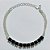 PULSEIRA FOLHEADA A PRATA COM 50 MILÉSIMOS + VERNIZ DIAMOND - PULSEIRA DUPLA 17CM + EXTENSOR COM ZIRCÔNIAS NEGRAS - PRA1107 - Imagem 1