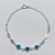 PULSEIRA FOLHEADA A PRATA COM 50 MILÉSIMOS + VERNIZ DIAMOND - PULSEIRA 20CM OLHOS GREGOS - PRA1108 - Imagem 1
