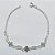 PULSEIRA FOLHEADA A PRATA COM 50 MILÉSIMOS + VERNIZ DIAMOND - PULSEIRA DUPLA 19CM COM TREVOS - PRA1114 - Imagem 1