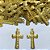 ACESSÓRIO NO BRUTO PRONTO PARA O BANHO - (3.926) CRUCIFIXO CORAÇÕES 25MM - PESO 0,6GR - COMPOSIÇÃO 100% LATÃO - BRU27019 - Imagem 1