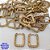 BRINCO NO BRUTO PRONTO PARA O BANHO(CX186) - BASE ARGOLINHA DE PRESSÃO (TRANQUETA)CRAVEJADO COM UMA FILEIRA DE ZIRCONIA 15X10MM(PESO 2.3GR) - BRU25937 - Imagem 2