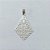 PINGENTE FOLHEADO A PRATA COM 50 MILÉSIMOS + VERNIZ DIAMOND - PINGENTE VAZADO 19MM - PRA1130 - Imagem 1