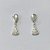 BRINCO FOLHEADO A PRATA COM 50 MILÉSIMOS + VERNIZ DIAMOND - BRINCO PINO COM PINGENTE NOSSA SENHORA APARECIDA 8MM- PRA1133 - Imagem 1