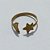 ANEL NO BRUTO PRONTO PARA O BANHO - (3.3356) ANEL AJUSTÁVEL ESTRELA E SEREIA - LARGURA 8MM - PESO MEDIO 0,7GR - COMPOSIÇÃO LATÃO - ANEL000588 - Imagem 2