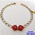 PULSEIRA NO BRUTO PRONTO PARA O BANHO -(CX186) PULSEIRA COM DUAS PEDRA DE ZIRCONIA 10X10MM 18CM (PESO 7.7GR - BRU25965 - Imagem 1