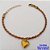 PULSEIRA NO BRUTO PRONTO PARA O BANHO -(CX186) PULSEIRA COM CORDÃO BAIANO E UM CORAÇÃO 18CM (PESO 7.7GR - BRU25967 - Imagem 1