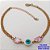 PULSEIRA NO BRUTO PRONTO PARA O BANHO -(CX186) PULSEIRA DUPLAUM OLHO GREGO E DUAS ZIRCONIA - 18CM (PESO 6.4GR - BRU25969 - Imagem 2