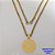 GARGANTILHA NO BRUTO PRONTO PARA O BANHO(CX188)GARGANTILHA CORRENTE CARTIER CURTA CD100 COM MEDALHA ORAÇÃO DO PAI NOSSO 25MM( PESO 14.9GR -BRU26042 - Imagem 2