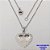 CORRENTE EM AÇO INOXIDAVEL(AÇO34)(CX189) DE 50CM COM FECHO LAGOSTA (LARGURA 1,5MM) PINGENTE DE CORAÇÃO DE 20MM(JESUS TE AMA) AÇO25065 - Imagem 2