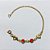 PULSEIRA NO BRUTO PRONTA PARA O BANHO(CX192) - PULSEIRA 17CM - COM CORAÇÕES VAZADOS E STRASS VERMELHOS - PESO 1,6GR - COMPOSIÇÃO: 100% LATÃO - BRU27164 - Imagem 1