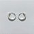 BRINCO FOLHEADO A PRATA COM 50 MILÉSIMOS + VERNIZ DIAMOND - BRINCO ARGOLA CRAVEJADO COM MICRO ZIRCÔNIAS CRISTAIS - TAMANHO: 6X19MM - PRA1142 - Imagem 1