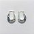 BRINCO FOLHEADO A PRATA COM 50 MILÉSIMOS + VERNIZ DIAMOND - BRINCO ARGOLA CRAVEJADO COM MICRO ZIRCÔNIAS AZUIS - TAMANHO: 6X21MM - PRA1153 - Imagem 1