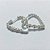 BRINCO FOLHEADO A PRATA COM 50 MILÉSIMOS + VERNIZ DIAMOND - BRINCO ARGOLA CORAÇÃO CRAVEJADO COM MICRO ZIRCÔNIAS CRISTAIS - TAMANHO: 3X26MM - PRA1156 - Imagem 2