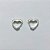 BRINCO FOLHEADO A PRATA COM 50 MILÉSIMOS + VERNIZ DIAMOND - BRINCO ARGOLA CORAÇÃO CRAVEJADO COM MICRO ZIRCÔNIAS CRISTAIS - TAMANHO: 3X12MM - PRA1160 - Imagem 1