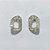 BRINCO FOLHEADO A PRATA COM 50 MILÉSIMOS + VERNIZ DIAMOND - BRINCO DE PINO OVAL COM ZIRCÔNIAS 20MM - PRA1162 - Imagem 1