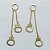 CONJUNTO FOLHEADO A OURO(CX190) - BANHADO COM 5 MILÉSIMOS + VERNIZ DIAMOND - CONJUNTO COM CORRENTE E BRINCOS ALGEMAS 15MM - OURO1454 - Imagem 2