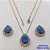 CONJUNTO NO BRUTO PRONTO PARA O BANHO -COM CORRENTE VENEZIANA DE 45CM - PINGENTE E BRINCO COM BASE EM ALTA FUSÃO - ZIRCONIA 10X14MM - PESO 8.7GR - BRU26768 - Imagem 1