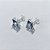BRINCO FOLHEADO A PRATA COM 50 MILÉSIMOS + VERNIZ DIAMOND - BRINCOS DE PINO COM ZIRCÔNIAS QUADRADAS LILÁS 8X8MM - PRA1167 - Imagem 2