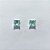 BRINCO FOLHEADO A PRATA COM 50 MILÉSIMOS + VERNIZ DIAMOND - BRINCOS DE PINO COM ZIRCÔNIAS QUADRADAS AZUL CLARA 8X8MM - PRA1169 - Imagem 1