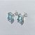 BRINCO FOLHEADO A PRATA COM 50 MILÉSIMOS + VERNIZ DIAMOND - BRINCOS DE PINO COM ZIRCÔNIAS QUADRADAS AZUL CLARA 8X8MM - PRA1169 - Imagem 2