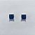BRINCO FOLHEADO A PRATA COM 50 MILÉSIMOS + VERNIZ DIAMOND - BRINCOS DE PINO COM ZIRCÔNIAS QUADRADAS AZUL ESCURA 8X8MM - PRA1170 - Imagem 1