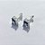 BRINCO FOLHEADO A PRATA COM 50 MILÉSIMOS + VERNIZ DIAMOND - BRINCOS DE PINO COM ZIRCÔNIAS LILÁS 6X10MM - PRA1176 - Imagem 2