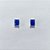 BRINCO FOLHEADO A PRATA COM 50 MILÉSIMOS + VERNIZ DIAMOND - BRINCOS DE PINO COM ZIRCÔNIAS AZUL 6X10MM - PRA1177 - Imagem 1