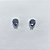 BRINCO FOLHEADO A PRATA COM 50 MILÉSIMOS + VERNIZ DIAMOND - BRINCOS DE PINO COM ZIRCÔNIAS OVAL LILÁS 10MM - PRA1179 - Imagem 1