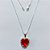 GARGANTILHA FOLHEADA A PRATA COM 50 MILÉSIMOS + VERNIZ DIAMOND - GARGANTILHA COM CORRENTE VENEZIANA 45CM E PINGENTE CORAÇÃO BASE CRAVEJADA EM MICROS ZIRCÔNIAS E ZIRCÔNIA 17MM - PRA1182 - Imagem 1