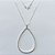 GARGANTILHA FOLHEADA A PRATA COM 50 MILÉSIMOS + VERNIZ DIAMOND - GARGANTILHA COM CORRENTE VENEZIANA 45CM E PINGENTE GOTA VAZADA CRAVEJADA EM MICROS ZIRCÔNIAS 57MM - PRA1183 - Imagem 1
