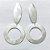 BRINCO FOLHEADO A PRATA COM 50 MILÉSIMOS + VERNIZ DIAMOND - BRINCO DE PINO BASE OVAL E ARGOLA VAZADA 35MM - PRA1186 - Imagem 1
