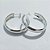 BRINCO FOLHEADO A PRATA COM 50 MILÉSIMOS + VERNIZ DIAMOND - BRINCO ARGOLA 8X40MM - PRA1192 - Imagem 2