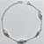 PULSEIRA FOLHEADA A PRATA COM 50 MILÉSIMOS + VERNIZ DIAMOND - PULSEIRA COM DETALHES OVAIS 17CM + EXTENSOR - PRA1194 - Imagem 1