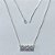 GARGANTILHA FOLHEADA A PRATA COM 50 MILÉSIMOS + VERNIZ DIAMOND - GARGANTILHA COM PINGENTE EM ZIRCÔNIAS CRISTAIS 26MM - PRA1214 - Imagem 1