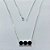 GARGANTILHA FOLHEADA A PRATA COM 50 MILÉSIMOS + VERNIZ DIAMOND - GARGANTILHA COM PINGENTE EM ZIRCÔNIAS NEGRAS 26MM - PRA1216 - Imagem 1