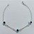 PULSEIRA FOLHEADA A PRATA COM 50 MILÉSIMOS + VERNIZ DIAMOND - PULSEIRA 16CM - COM OLHOS GREGOS - PRA1221 - Imagem 1