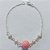 PULSEIRA FOLHEADA A PRATA COM 50 MILÉSIMOS + VERNIZ DIAMOND - PULSEIRA 18CM - COM PÉROLAS E ESFERA ROSA - PRA1222 - Imagem 1