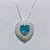 GARGANTILHA FOLHEADA A PRATA COM 50 MILÉSIMOS + VERNIZ DIAMOND - GARGANTILHA COM PINGENTE CORAÇÃO COM ZIRCÔNIA AZUL 23MM - PRA1224 - Imagem 2